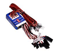 WANGCL Kit de luces de coche Rc 12 LED Kit de sistema de iluminación de freno de dirección Luz estroboscópica de simulación inteligente para coche Rc 1/10 RC Auto/LKW/Crawler