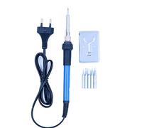 WANGCL Kit de Soldador Eléctrico Ajustable en Temperatura, Herramienta de Soldadura Electrónica 60W/220V, Soporte, 5 Puntas