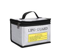 WANGCL Lipo - Bolsa de batería ignífuga e impermeable, bolsa de carga para batería Li-po Drone, banco de energía de 215 x 145 x 165 mm, color plateado
