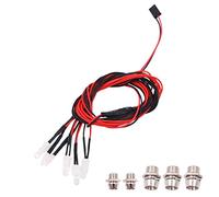 WANGCL Luz de Coche RC 3-7V Faro Trasero luz RC Kit de luz 6LED 5mm/3mm de diámetro para Control Remoto Monster Truck RC Crawler-Azul Rojo Blanco