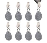 WANGCL Mantel de 8 piezas con clip de acero inoxidable para exteriores, cena familiar, jardín, fiesta, boda, camping, picnic, forma de gota gris