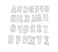 WANGCL Metal Capital 26 matrices de corte alfabeto, letras de ortografía, troqueles para hacer tarjetas, herramienta de grabación en relieve, álbumes de recortes, manualidades grabadas