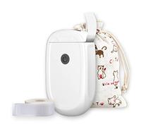 WANGCL Mini dispositivo de etiquetado portátil Bluetooth compatible con iOS y Android (1 rollo de etiquetas blanco + bolsa de almacenamiento)