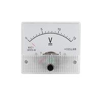 WANGCL Mini Voltímetro y Amperímetro Analógico de Corriente, Profesional, Duradero, Voltaje de Precisión 2.5, Panel Amperímetro, Corriente CC 85