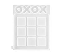 WANGCL Moldes De Juego De Mesa Tic Tac Toe De Resina Moldes De Fundición De Resina Epoxi Silicona Juego De Mesa Para Niños Y Adultos Para Fiesta Familiar DIY Fabricación DIY