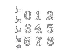 WANGCL Números de encaje Troqueles de corte de metal Plantilla Scrapbooking álbum de relieve Tarjeta de fotos de papel DIY Artesanía Navidad