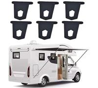 WANGCL Paquete de 12 ganchos para toldo de caravana, color negro, portátil, ganchos organizadores para caravana, autocaravana