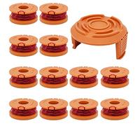 WANGCL Paquete de 13 unidades WA0010 Línea de carrete de repuesto 0.065 para Worx Trimmer bobinas Weed Eater String Weed Wacker Spool piezas de repuesto