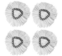 WANGCL Paquete de 4 cabezales de repuesto para mopa giratoria O-Cedar EasyWring RinseClean cabezal de repuesto para 2 tanques sistema (blanco