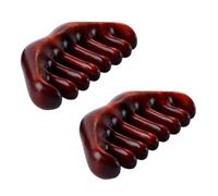 WANGCL Peine de madera para masaje capilar con dientes anchos, 2 unidades, para raspar el cuero cabelludo, multifuncional, de mano, antiestático, masajeador de meridianos.
