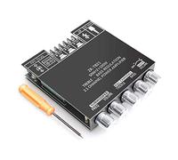 WANGCL Placa amplificadora de subwoofer de 2 canales de 50 W + 100 W de 2.1 canales con control de agudos y graves, chip dual TPA3116 CC 12-24 V, entradas Bluetooth y AUX, bocinas inalámbricas, placa