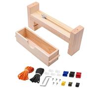 WANGCL Pulsera de cuerda de paracaídas de madera, herramienta de manualidades para trenzar cuerda de paracaídas, con hebillas libres de 24 cm