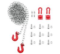 WANGCL RC Car Tow Hook Trailer Chain Set 100CM Cadenas de elevación + D grillete para 1/10 RC Crane Trailer Climbing Crawler Car