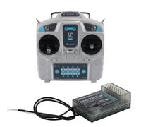 WANGCL Rc transmisor y receptor Rc Controller y kit receptor 2.4GHz 6CH para FPV RC Racing Quadcopter coche barco helicóptero -modo mano izquierda