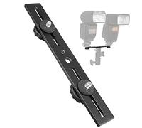 WANGCL - Soporte de flash doble para trípode doble de 6,35 mm doble soporte de cámara barra de extensión de flash 20,3 cm doble soporte de trípode para cámara
