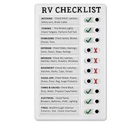 WANGCL Tablero de notas portátil reutilizable de plástico RV Lista de verificación de asuntos diarios Junta de lista de verificación con control deslizante para el hogar Planificación de viajes