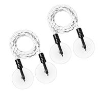 WANGCL Tendedero retráctil portátil de 2 piezas con ganchos y ventosas, accesorios de camping para uso en interiores y exteriores (blanco)