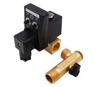 WANGCL Válvula de Drenaje con Temporizador de 1/2 ", válvula solenoide de 220 V Normalmente Cerrada para gestión de condensado de compresor de Aire, Tipo Dividido