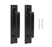 Wangcmcol 2 uds manijas de puertas de granero manijas de puertas corredizas tiradores de puerta para puerta de vidrio cajón de gabinete aleación de aluminio (Negro)