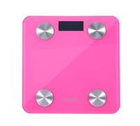 Wangcmcol Balanza de peso Bluetooth inteligente, grasa corporal, IMC, medidas de composición corporal, balanza digital LED (rosa roja)