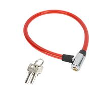 Wangcmcol Cable de bloqueo de bicicleta, alambre de acero resistente y duradero, portátil, amplia aplicación, fácil operación, bloqueo de cable para puerta de bicicleta, motocicleta (rojo)