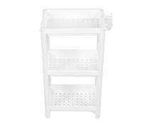 Wangcmcol Estante de Torre de baño, Estante de Almacenamiento Independiente de plástico, Organizador, estantería Multifuncional para Sala de Estar, Dormitorio, Cocina, (3 Niveles)