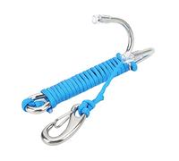 Wangcmcol Ganchos de Buceo Gancho de Doble Arrecife de Acero Inoxidable con cordón en Espiral para Actividades subacuáticas Seguridad de Buzos (Azul)