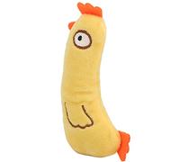 Wangcmcol Juguetes para gatos con hierba gatera para aliviar el aburrimiento, superficie de peluche corto, relleno de hierba gata, no tóxico, variedad de formas, relleno (amarillo)