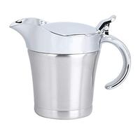 Wangcmcol Olla para salsa con sabor a aislamiento de doble capa de acero inoxidable 304, jarra para servir salsa, utensilios de cocina de 450ml