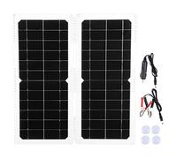 Wangcmcol Panel solar flexible de alta eficiencia para carga de batería de 12 V, salida USB de 5 V, diseño plegable, fuente de energía portátil para aplicaciones de camping,