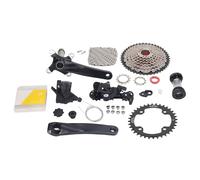 Wangcmcol Rueda de 9 velocidades, 11 a 46T, volante de inercia de velocidad Variable, manivela, cadena de cambio trasera delantera, juego de gancho trasero para bicicleta (Plato 36T)
