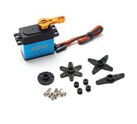 Wangcmcol Servo Digital 25 kg de Alto par 4 Piezas Servo de Engranaje de Acero Inoxidable de 270 ° para 1/8 1/10 1/12 Escala RC Cars Robot manipulador con Brazo 25T (1 Uds.)