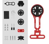 Wangcmcol Soporte para Computadora para Bicicletas de Montaña y Carretera, Tres Bases Intercambiables, Ángulo Ajustable, Diseño Que Ahorra Espacio, Visualización Mejorada para (Rojo)
