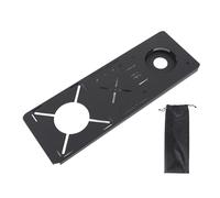 Wangcmcol Tablero para mesa de camping IGT de acero inoxidable, ranura de conexión rápida, 4 agujeros, placa de mesa portátil para equipos de suministro de agua de 65 mm de diámetro