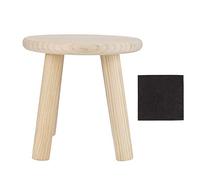 Wangcmcol Taburetes de Madera Multiusos para el hogar, Bonito Banco pequeño, Asiento Infantil, Mueble de Bricolaje. (Taburete Redondo ensamblado, Color Madera Natural.)
