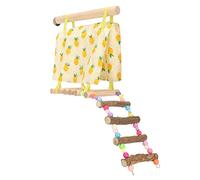 Wangcmcol Tienda de Escalera para pájaros, Mascotas pequeñas, Puente para Loros, Troncos y Tela Seguros y no tóxicos, cómodos para Dormir y esconderse, diseño Frontal y