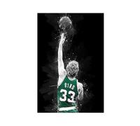 WANGCYJS Póster de Larry Bird de baloncesto 0 en lienzo, decoración de dormitorio, paisaje, oficina, habitación, regalo, sin marco: 30 x 45 cm