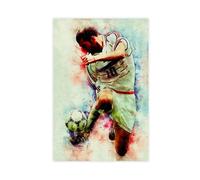 WANGCYJS Zinedine Zidane - Póster de jugador de fútbol americano 9 lienzos, decoración de dormitorio, paisaje, oficina, habitación, regalo, sin marco: 30 x 45 cm