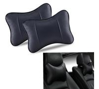 WANGDAFA 2 Piezas Reposacabezas Coche Cojín para Cuello para GWM Ora Good Cat Funky Cat 2021-2025, Nano Cuero Soporte Cervical Ergonómico Accesorios Coche,Black