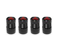 WANGDAFA 4 Piezas Tapones Antipolvo de Aleación de Aluminio para Mitsubishi ASX (AB BJ 2010), Antipolvo Rueda Válvula Auto Accesorio,Black