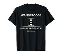 Wangerooge Alemania Faro Coordenadas Mar del Norte Camiseta