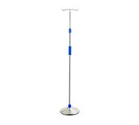 WANGF Porta Sueros Soporte de Infusión Intravenosa 2 O 4 Ganchos Soporte de Infusión de Acero Inoxidable Altura Ajustable 110cm-190cm Base Redonda de Hierro Fundido Móvil