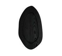 WANGHAI-666 Frutero Frutero de Madera Maciza, Ovalado Irregular, Plato Negro, Utilizado for Decorar mesas o Servir Comida, Frutas, Verduras, Desayuno con Carne(Grande)
