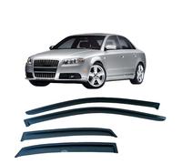 WangjunF 4 Unidades Deflectores de Aire para Audi A4 B6/8E/8H Sedan 2002-2009, Deflectores de Viento, Cortavientos Ventana Coche, Integrados,Negro