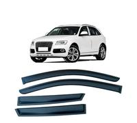 WangjunF 4 Unidades Deflectores de Aire para Audi Q5 8R 2009-2016, Deflectores de Viento, Cortavientos Ventana Coche, Integrados,Negro