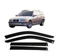 WangjunF 4 Unidades Deflectores de Aire para BMW 3 Series E46 Wagon 1995-2001, Deflectores de Viento, Cortavientos Ventana Coche, Integrados,Negro