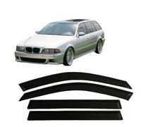 WangjunF 4 Unidades Deflectores de Aire para BMW 5 Series E39 Wagon 1999-2003, Deflectores de Viento, Cortavientos Ventana Coche, Integrados,Negro
