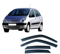 WangjunF 4 Unidades Deflectores de Aire para Citroen Xsara Picasso 1999-2007, Deflectores de Viento, Cortavientos Ventana Coche, Integrados,Negro