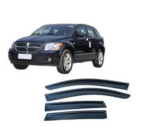 WangjunF 4 Unidades Deflectores de Aire para Dodge Caliber 2007-2012, Deflectores de Viento, Cortavientos Ventana Coche, Integrados,Negro