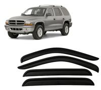 WangjunF 4 Unidades Deflectores de Aire para Dodge Durango 1998-2003, Deflectores de Viento, Cortavientos Ventana Coche, Integrados,Negro